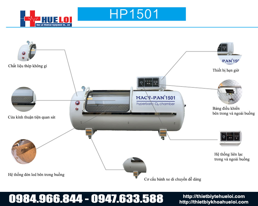 Buồng oxy cao áp trị liệu HP1501