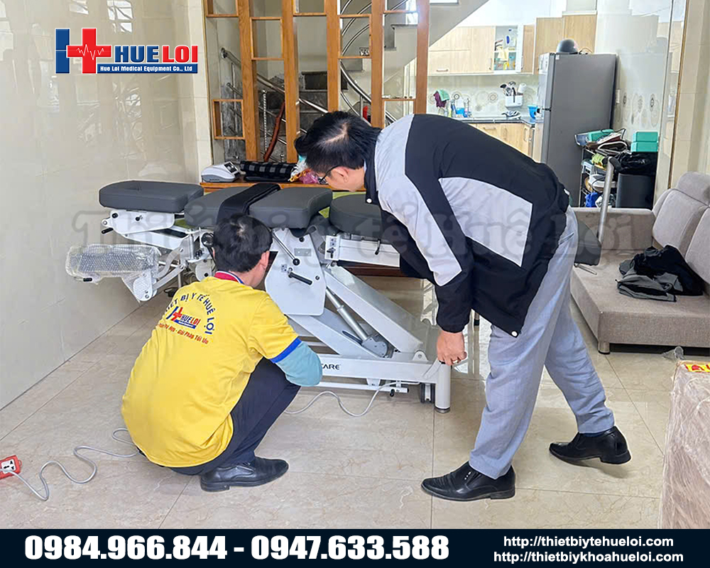 Bàn giao giường trị liệu cột sống toàn thân el07