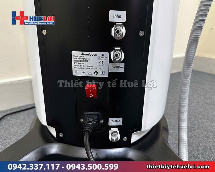 mặt sau của máy xung kích EMFOCUS-III