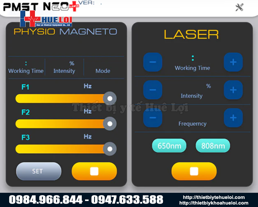M&aacute;y EMS kết hợp Laser trị liệu giảm đau