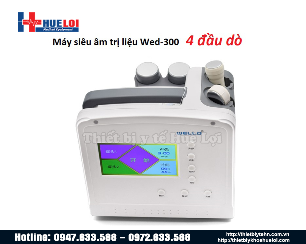 Máy siêu âm điều trị 4 đầu dò wed 300