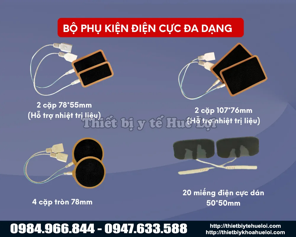 Bộ phụ kiện m&aacute;y điện xung trung tần haobro zp30
