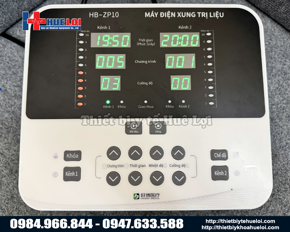 m&aacute;y điện xung trung tần 2 k&ecirc;nh giao thoa chuẩn y khoa