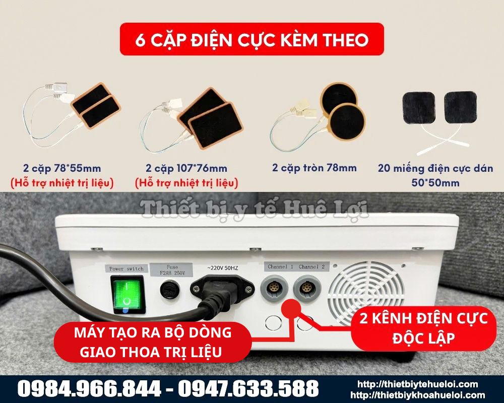 Phụ kiện m&aacute;y điện xung trung tần hb zp10