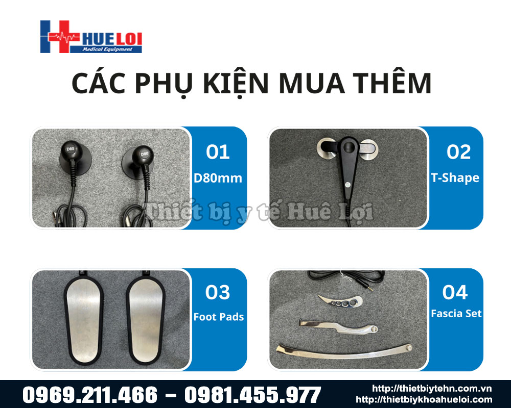 phụ kiện mua thêm của máy tecar