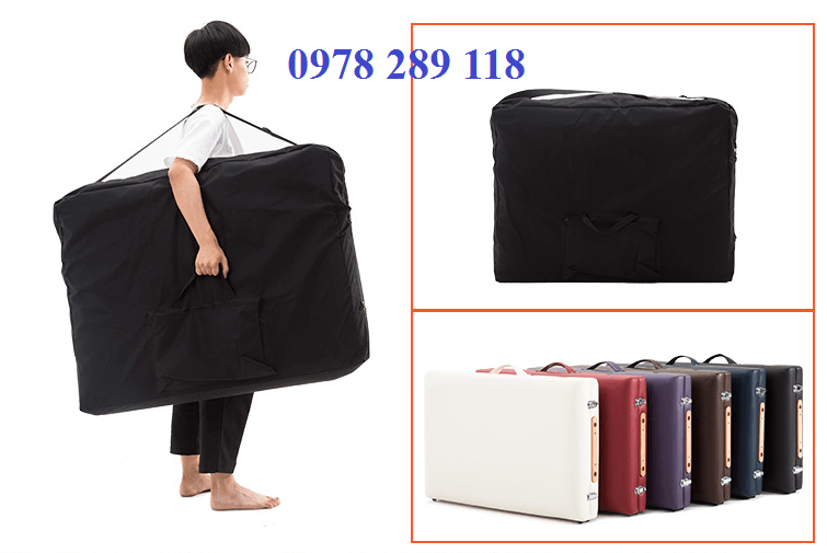 giường spa chân nhôm gấp gọn