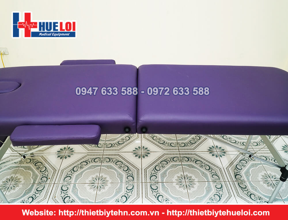 giường châm cứu bấm huyệt chân nhôm
