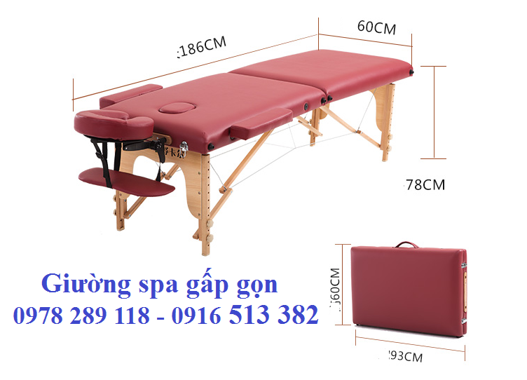 giường châm cứu dạng vali di động